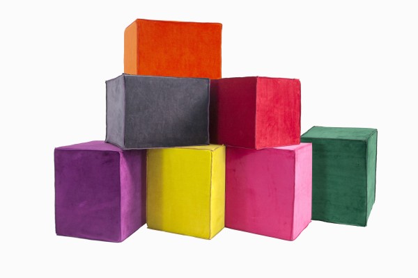 Rectangular velvet blocks