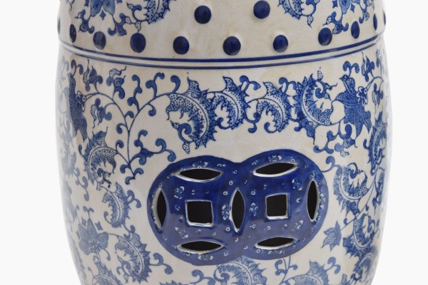 Chinese ceramic stool Ref 1 close up view