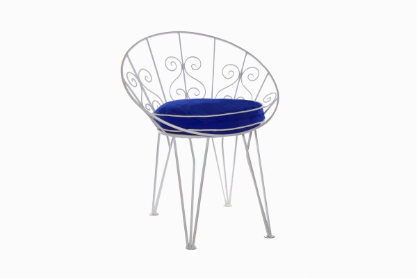 Deauville round metal chair