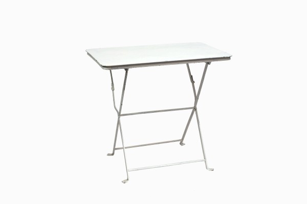 White rectangular bistro table No 4