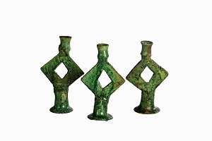 Abstract Zagora Candlesticks with diamond hole