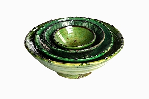Bumpy rim Zagora bowls