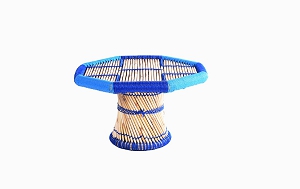 Childrens bamboo_cane table blue