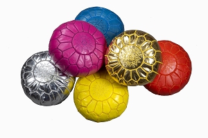 Childrens leather pouffes
