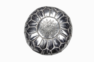 Childrens pouffe silver
