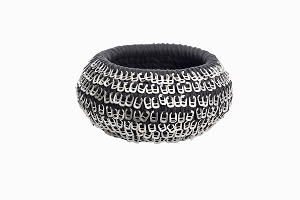 Fabric pot with ring pulls smaller size