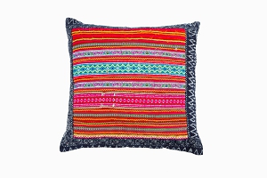 NE India square embroidered cushion Ref 2036 