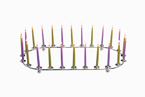 Silver plate multi candle holder