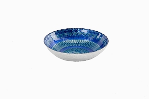 Small turquoise enamel bowl