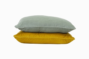 Soft lime and lemon velvet pillows 
