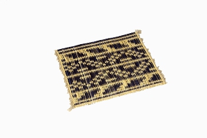 Tunisian straw mat indigo