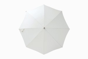 Riviera parasol plain cream top view