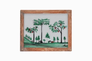 Indian glass painting of a landscape (medium)