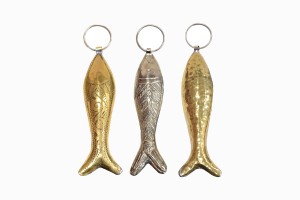 Metal fish keyrings