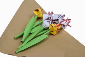 Paper tulips