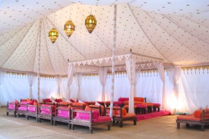 Mahal and ceremony tent for an Indian Wedding