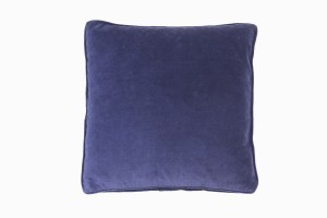 Square velvet cushion soft purple
