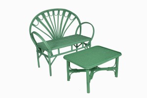 Bentwood sofa and table green