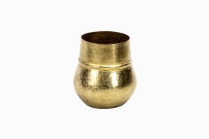 Hand beaten brass pot from Nepal