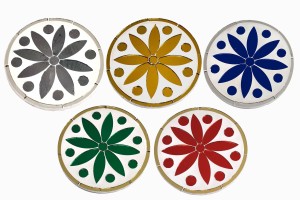 Inlaid mirror coasters
