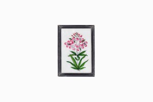 Indian glass painting of a pink flower (small)