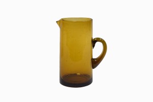 Beldi glass jug amber