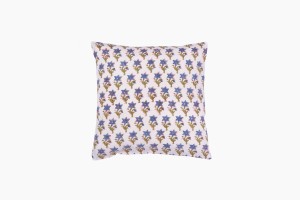 Cornflower block print cushion 30cm