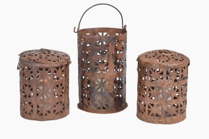 Punched metal lanterns