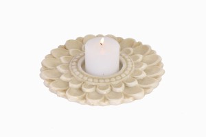 Marble lotus flower night light h0lder