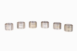 Set of six silver plate napkin rings