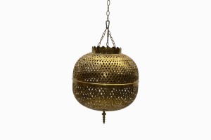 Large brass filigree lantern