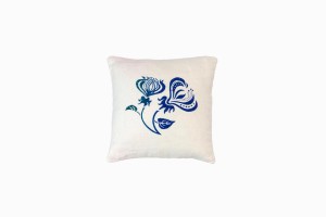 BLUE CLIMBING FLOWER CUSHION (SINGLE) (30CM X 30CM)
