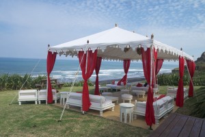 Another metal frame Raj Tent by the sea, North Island, New Zealand