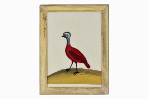 Indian glass painting of a red crested (large)