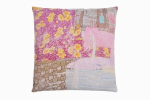 Kantha stitch cushion lg sq KAN 28