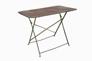 Folding French bistro table Ref A side
