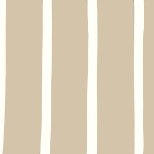 Cream with four inch taupe stripe wall