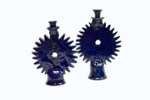 Indigo Zagora star candlesticks