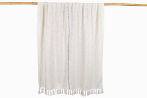 Super soft throw draped