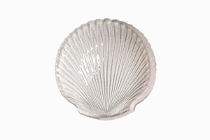 French glass shell plate