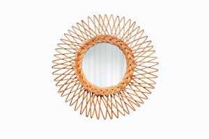 Sunburst cane mirror