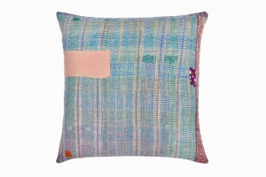 Kantha stitch cushion lg sq KAN 23