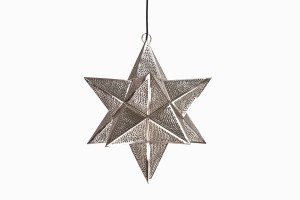 Large silver star lantern