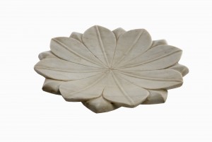 Marble lotus dish large