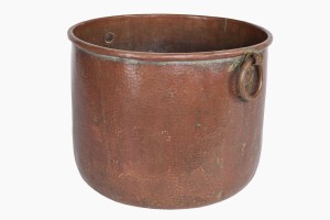 Large deep copper pot