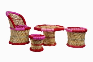 Pink childrens bamboo_cane furniture