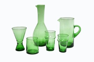 Green Beldi glassware