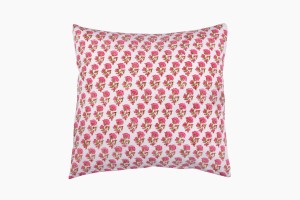 Carnation block print cushion 46cm