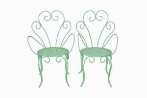 Pair of French bistro chairs