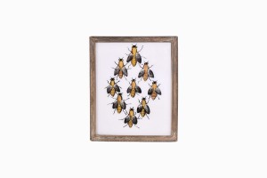Indian glass painting of bees (medium)